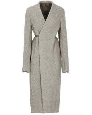 Rick Owens Belted Coats - Grigio