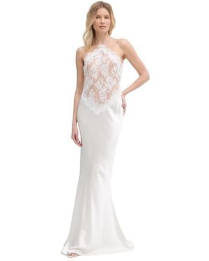 retroféte Costanza Slip Dress - Wit