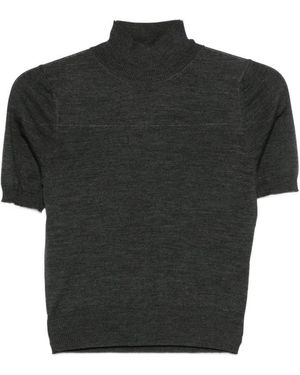 GOES BOTANICAL Truien & Vesten ,Grijs ,Antracietgrijze Coltrui Sweater - Zwart