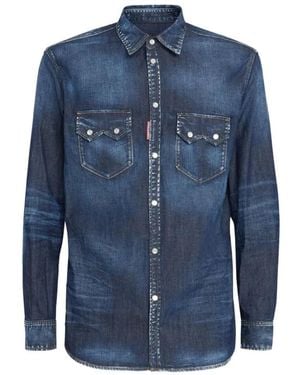 DSquared² Denim Shirts - Blauw