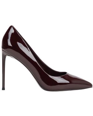 ESTRO Schoenen ,Rood ,Leer Pumps Met Puntige Neus - Bruin