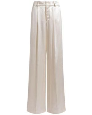Alberta Ferretti Wide Trousers - Natural