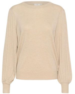 Kaffe Round-Neck Knitwear - Natural