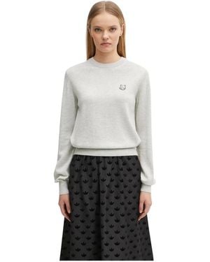 Maison Kitsuné Round-Neck Knitwear - Gris