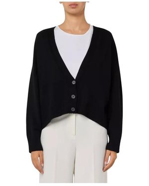 Manila Grace Truien & Vesten ,Zwart ,Cardigan Basic