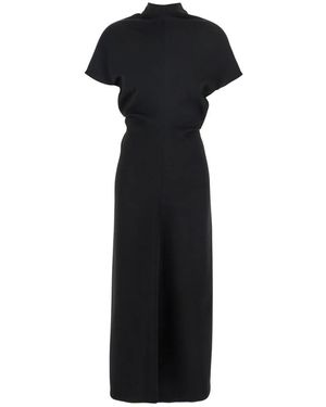 Plain Units Midi Dresses - Nero