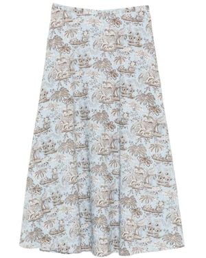 STAUD Midi Skirts - Grey