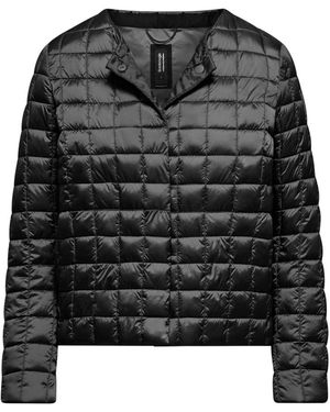 Bomboogie Nylon Glanzend Donsjack Met Ronde Kraag - Zwart