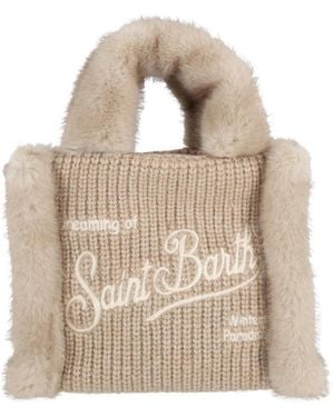MC2 Saint Barth Tassen ,Kleine Tas Met Schouderband - Naturel