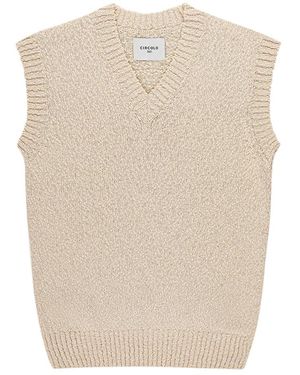 Circolo 1901 Sleeveless Knitwear - Natural