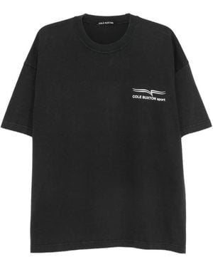 Cole Buxton Tops ,Zwart ,Katoen Sport T-Shirt