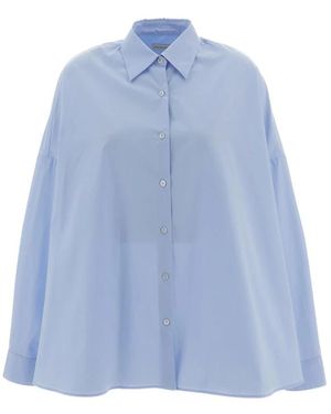Dries Van Noten Langarm-Hemd Aus Baumwolle - Blau