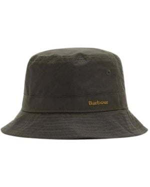 Barbour Belsay Wax Bucket Hoed - Groen