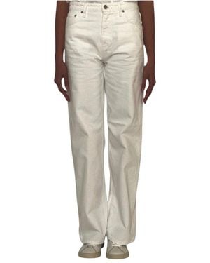Roy Rogers Jeans ,Wit ,Katoen Wide Fit Jeans - Naturel