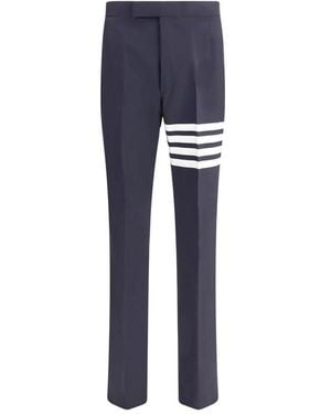 Thom Browne 4-Bar Wollen Broek - Blauw