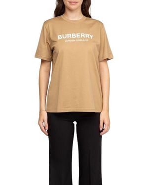 Burberry Logo-T-Shirt Aus Baumwolle - Schwarz