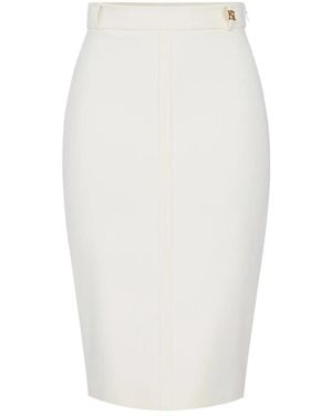 Elisabetta Franchi Pencil Skirts - White