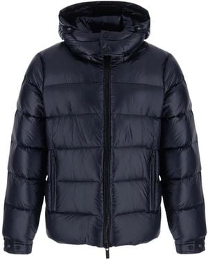 Heskimo Kurze Halbglänzende Daunenjacke - Blau