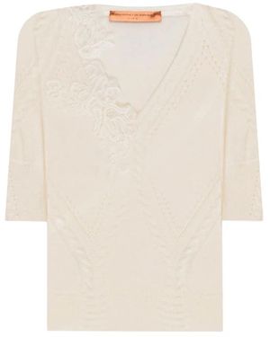 Ermanno Scervino V-Neck Knitwear - Blanco