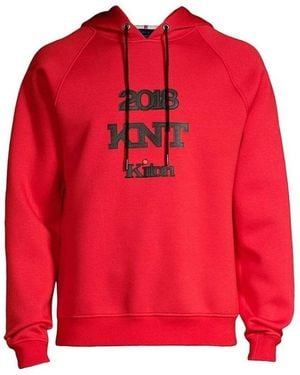 Kiton Hooded Sweatshirt Elastane Viscose - Red