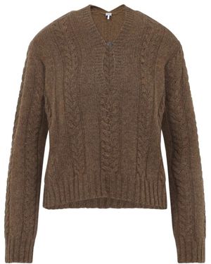 Loewe Truien & Vesten ,Bruin ,Wol Trui Van Wol