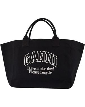 Ganni Tote Bags - Noir