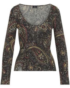 Etro Round-Neck Knitwear - Gris