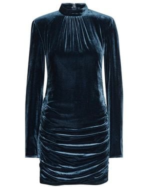 ROTATE BIRGER CHRISTENSEN Fluwelen Mini Jurk - Blauw