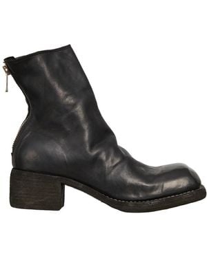 Guidi Schoenen ,Zwart ,Leer Leren Laars Met Rits