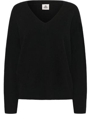 Karen By Simonsen V-Neck Knitwear - Negro