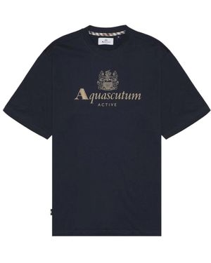 Aquascutum T-Shirts - Blauw