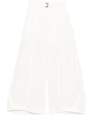 Sacai Wide Trousers - Blanco