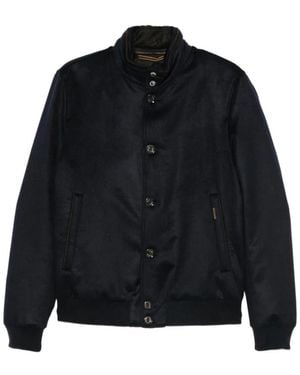 Moorer Jassen ,Blauw ,Leer Janos Bomberjack - Zwart