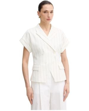 Twinset Jassen ,Wit ,Giacca Blazer
