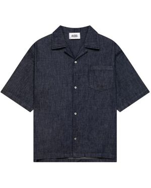 Alpha Studio Chambray Bowling Shirt - Blauw