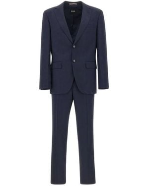 HUGO Single Breasted Suits - Blue