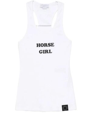 Stella McCartney Geribbelde Mouwloze Top Met Ronde Hals - Wit