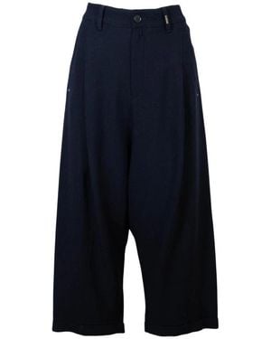 High Wide Trousers - Azul