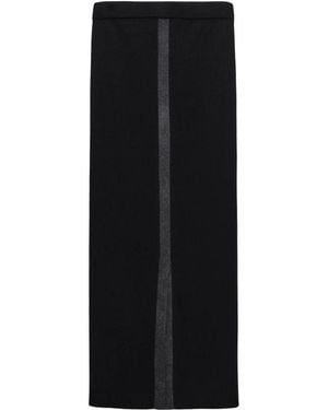 Dorothee Schumacher Stretch-Merino Skirt With Foil Print - Black