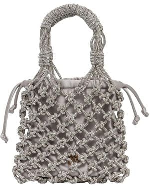 Pinko Mini Crystal 1 Handtas - Grijs