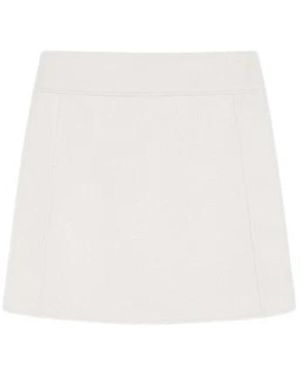Max Mara Rokken ,Wol Minimalistische Mini-Rok Van Wol - Wit