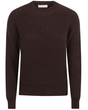 Zanone Rundhals-Strickpullover - Braun