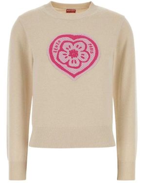 KENZO Round-Neck Knitwear - Blanco