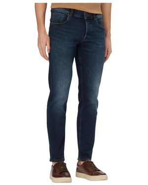 Bugatti Jeans Met Contrastdetails - Blauw
