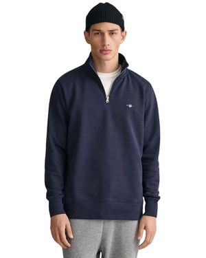 GANT Halfzip Sweater - Blauw