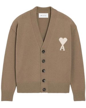 Ami Paris Cardigans - Brown