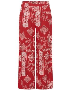 Cream Broeken ,Rood ,Wide Broeken