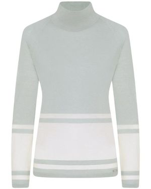 Kiton Truien & Vesten ,Blauw ,Kasjmier Kasjmier Zijde Polo Hals Trui - Grijs