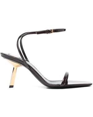 Saint Laurent Schoenen ,Zwart ,Sandalen Marron Glace 2226 - Wit