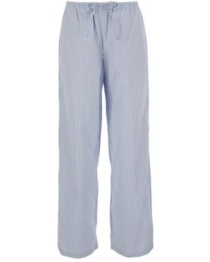 DUNST Broeken ,Blauw ,Katoen Pajama String Check Pants